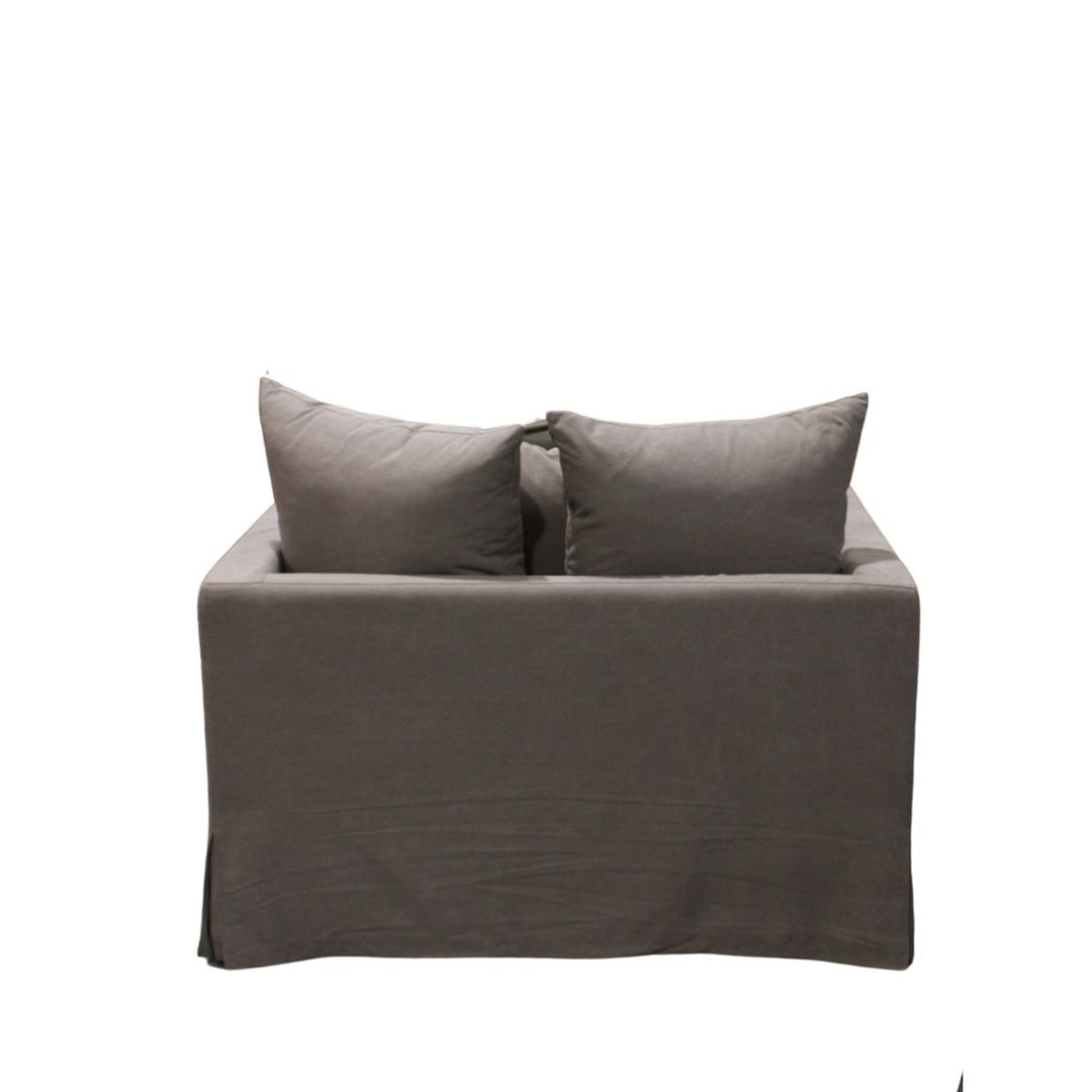 LUXE SOFA 1 SEATER GREY SLIP COVER image 3